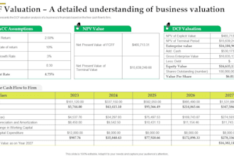 perform business valuation using dcf and valuation methods