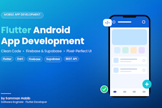 develop an android mobile app using flutter and dart