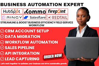 setup hubspot dashboard kommo redtail salesflare firepoint ringy crm integration