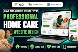 design home care website healthcare website elderly care medical hostinger SEO