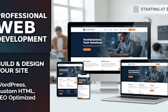 build a responsive wordpress website design or custom web development