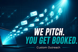 pitch you to podcasts with custom email outreach