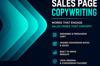 be sales pages copywriter