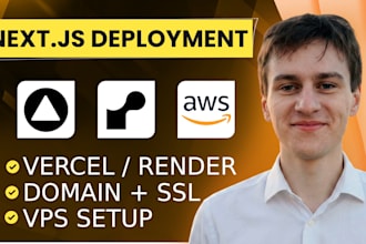 deploy your next js app to vercel render or vps
