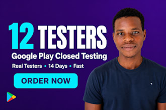 provide 12 app testers for android google play testing