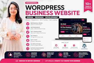 a professional wordpress business website, company website, or corporate site