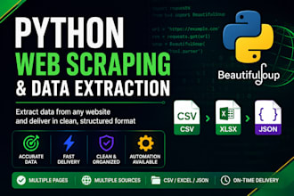 scrape data from websites using python and beautifulsoup