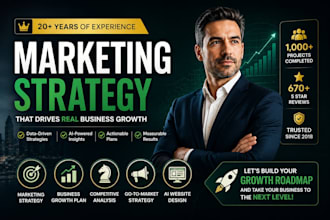 create a professional marketing strategy and business growth plan
