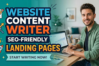 write website content and landing pages