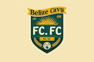 do make awesome belize city fc vinatge logo design