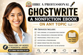 ghostwrite a professional nonfiction ebook on any topic