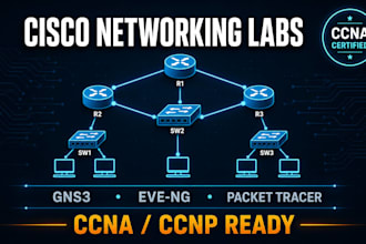 create ccna ccnp cisco labs in eve ng gns3 packet tracer