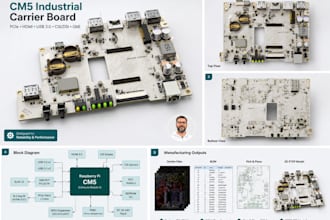 design pcb for raspberry pi compute module cm4 cm5, carrier board, cm5 io board