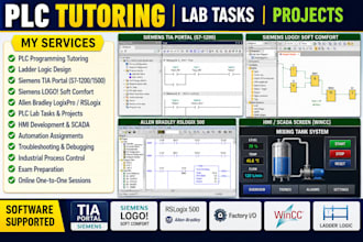 tutor in plc ladder logic automation hmi scada tia portal, rslogix logo logixpro