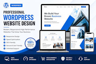 design and develop a professional wordpress website
