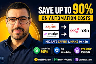 migrate your zapier or makecom workflows to n8n automation without losing data