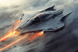 draw sci fi spaceship design