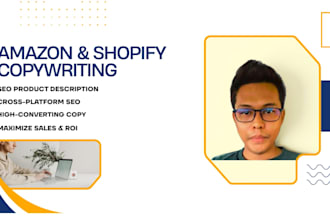 write SEO amazon listing shopify and e commerce product descriptions