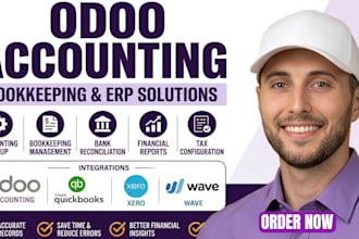 do bookkeeping in odoo, do quickbooks, xero, myob, and odoo bookkeeping cleanup
