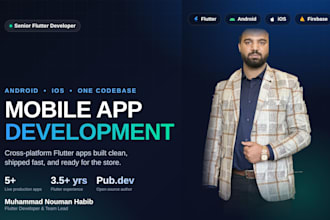 build mobile app development, flutter developer with firebase