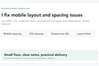fix responsive mobile layout issues in HTML CSS websites
