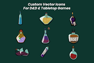 custom vector icons for dnd, roll20 and tabletop games