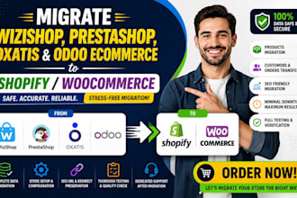 migrate wizishop prestashop oxatis odoo ecommerce to shopify woocommerce website