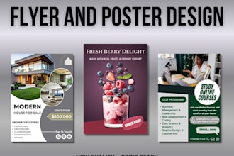design a professional flyer or poster in canva