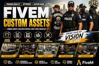 create custom fivem clothing eup motorcycle club kuttes mlo interiors gta v rp