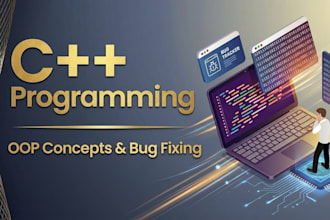 do cpp programming, oop tasks, and code debugging