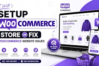 setup woocommerce store or fix woocommerce website issues