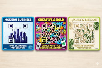design custom ai qr code and artistic qr code art with logo