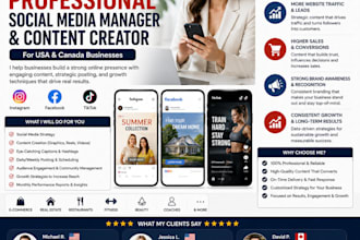 be your professional social media manager and content creator for usa,and canada