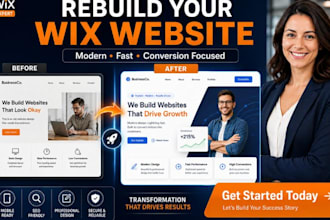 rebuild and create wix portfolio website real estate website wix blog site