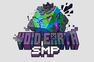 create professional minecraft style logo