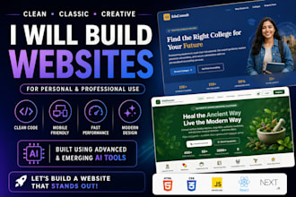 build clean ,classic or creative websites