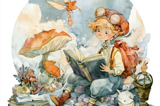 watercolor children book illustration