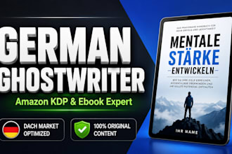 be your german ghostwriter and ebook writer for amazon kdp dach