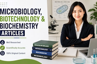 write microbiology, biotechnology, and biochemistry articles