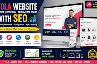 design yola landing page website redesign yola ecommerce store with SEO