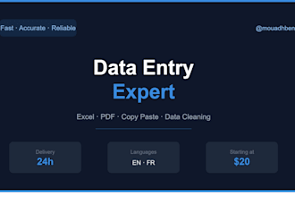 fast and accurate data entry or copy paste tasks
