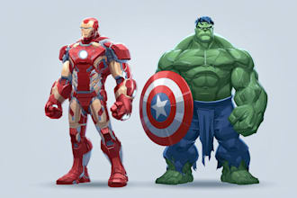 superhero character for comics