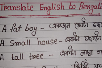 translate, write, type the work