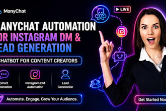 setup manychat automation for instagram dm and lead generation chatbot
