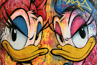 create a unique pop art and street graffiti style