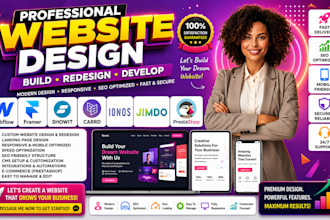 build redesign webflow framer showit carrd ionos jimdo prestashop website design