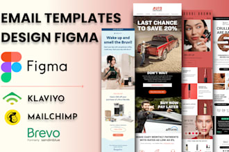 design figma email templates for klaviyo, mailchimp and brevo