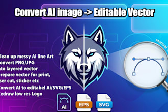 convert ai generated image into editable vector illustration