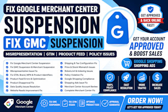 fix google merchant center suspension fix gtin product feed misrepresentation
