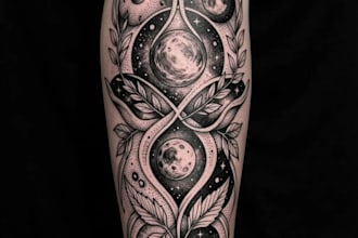 draw you meaningful custom tattoo design sketch